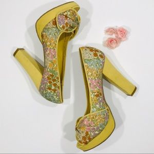 American Rag Floral Heels